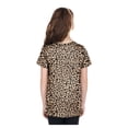 thumbnail image 2 of Girls Youth New Era  Tan Kansas City Chiefs Mom & Me Leopard T-Shirt, 2 of 4