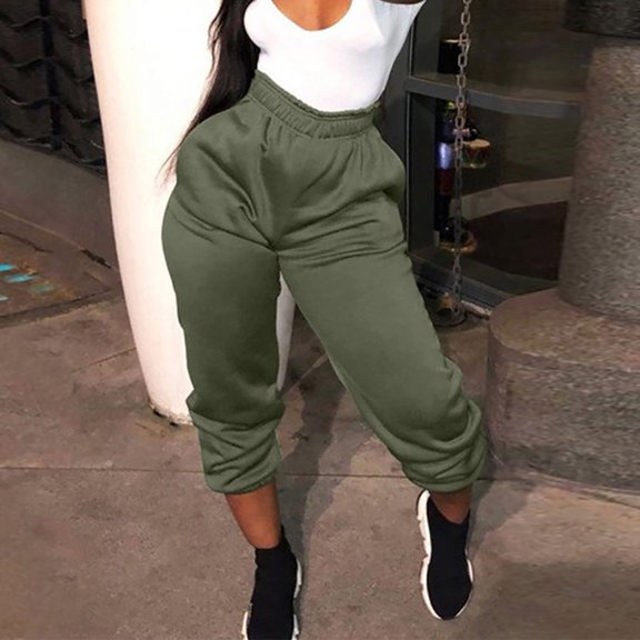 AXXD Cargo Pants Women Cropped Girls Ladies Pants For Women Relaxed Fit Floral Empire Waist Fall Outdoor Pants For Clearence