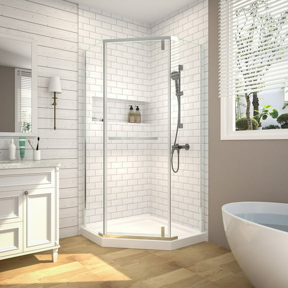 36 Shower Door – Neo-Angle Pivot Shower Door 36" | Prism Series