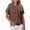 Coffee, variant on Womens Tops Under $10 - Waffle Knit Sweater Tops for Women Collared V Neck Short Sleeve Casual Shirts Loose Fit Summer Tunic Tops Blouses Beige S