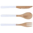 thumbnail image 3 of Japanese Wooden Cutlery Set, Exquisite Cutlery Set  High Hardness Easy To Clean Safe  For Kitchen Black,White, 3 of 8
