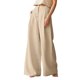 thumbnail image 2 of Pantalones Anchos Pantalones de pierna ancha para mujer Pantalones casuales de cintura alta de algodón con bolsillos (Caqui XXL) Cgtredaw Para estrenar, 2 of 6