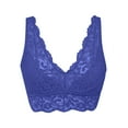 thumbnail image 4 of Ediodpoh Women's Lace Bra No Underwire Back Underwear Women Bras Blue M, 4 of 5