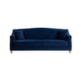 thumbnail image 2 of Serta Shannon Modern Style Convertible Sofa, Navy Blue Fabric, 2 of 12