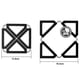 thumbnail image 4 of 3 manteles individuales cuadrados de silicona de acero inoxidable, color negro Adepaton 2034064, 4 of 8