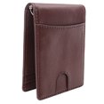 thumbnail image 3 of Tarjetero de piel sintética Cartera resistente al desgaste con ranuras para varias tarjetas Cartera ultrafina para hombre Marrón, 3 of 10