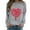A298 Grey, variant on FASHOFT Valentine's Day Sweatshirt For Women Love Heart Print Crew Neck Red Heart Print Casual Holiday Long Sleeve Pullover Tops Black L