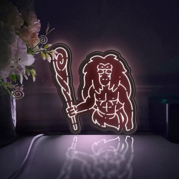 Greek Mythology Hercules Led Light Box, Dimmable Neon-Like Light Signs USB Power for Wall Decor Bedroom Decoration, Static Light (WxH) 6"x6"