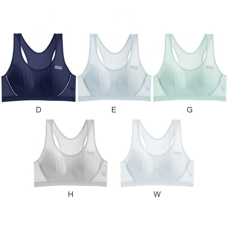 Cotton Sport Bra for Teen Girls 14-16 - High School Students Students  Shockproof Ultra Comfort Soft Bra Vest(5-Packs) 