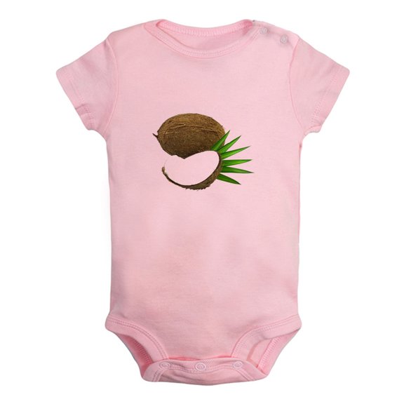 Baby Unisex Fruit Coconut Design Rompers Newborn Baby Bodysuits Infant Jumpsuits Kids Cotton Graphic One-Piece Outfits