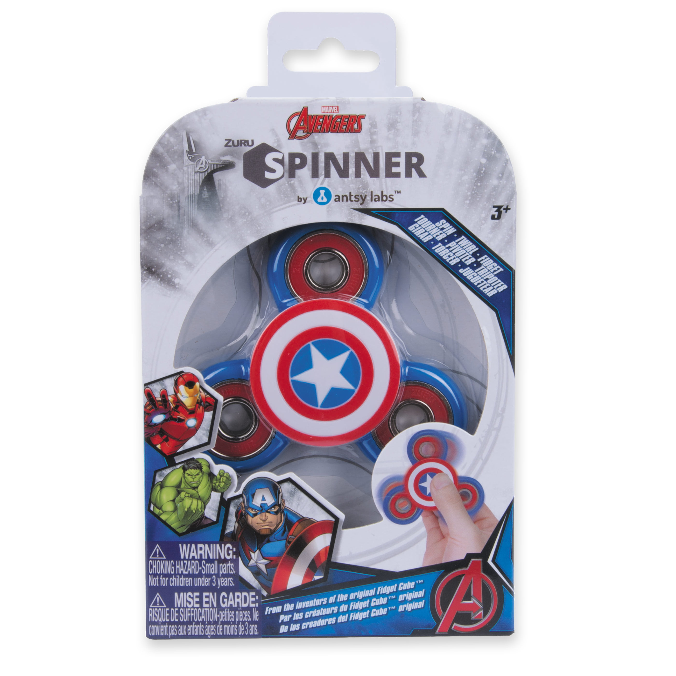 AntiStress Captain America,Super Hero Iron Man Tri Hand Spinner Fidget Focus EDC 