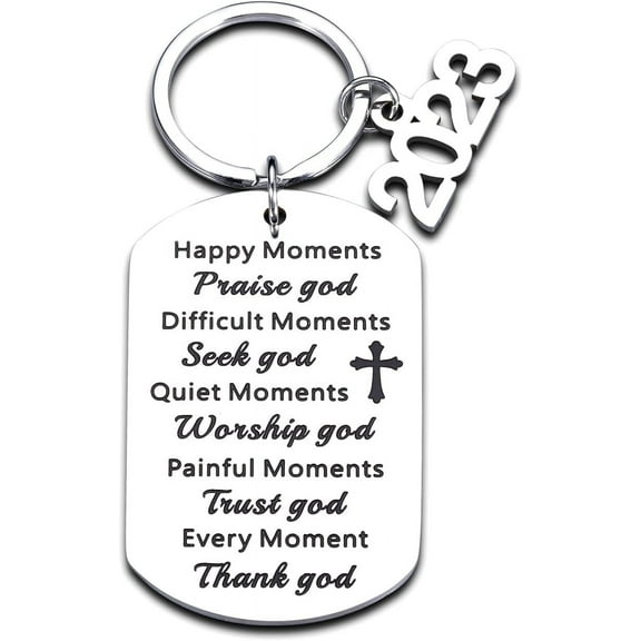 Baptism Gifts for Women Men Bible Verse Gift for Teens Catholic Cross Keychain for Her Him Pastor Appreciation Gifts Key Chain Gift for First Communion Christening Birthday Christmas Gifts for Girl