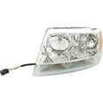 thumbnail image 4 of For Jeep Grand-Cherokee 1999 00 01 02 03 2004 Headlight Assembly Driver Side | Clear Lens/Clear Park/Chrome | CAPA | CH2502120, CH2502120C | 55155553, 55155553AB, 4 of 6
