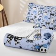 thumbnail image 4 of Manfei Halloween Ghost Print Quilt Full,Colorful Fall Leaf Pattern Full Bedspread Sets,3-Piece,1 Coverlet and 2 Pillowcases, 4 of 7