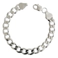 thumbnail image 1 of JOYARIS Esclava Gruesa Pulsera Hombre Cubana Barbada Plata 925 1 Cm Talla 18 cm PT-0000193, 1 of 4