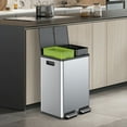 thumbnail image 6 of GIANNA Kitchen Trash Can with Soft-Close Foot Pedal, 60 Liter Large Stainless Waste Bin, For Home Kitchen Office, Silver, 6 of 6
