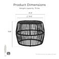 thumbnail image 2 of Mesa de centro boho de ratán Ysar de Furniture of America, 49 cm, 2 of 9