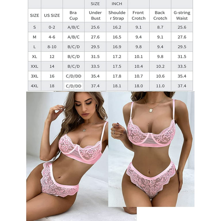 Avidlove Women Lingerie Sexy Sets with Underwire Lace Bra and