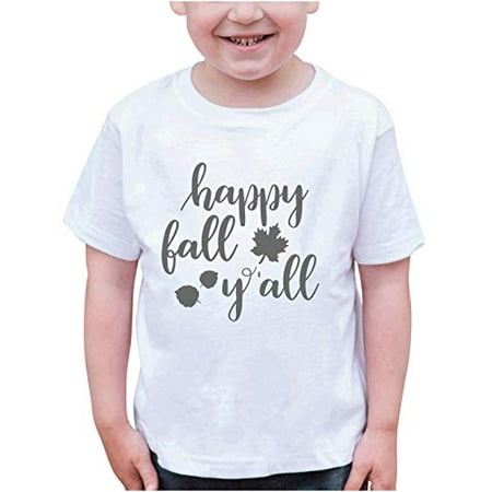 

7 ate 9 Apparel Kids Happy Fall Maple Leaf T-Shirt White