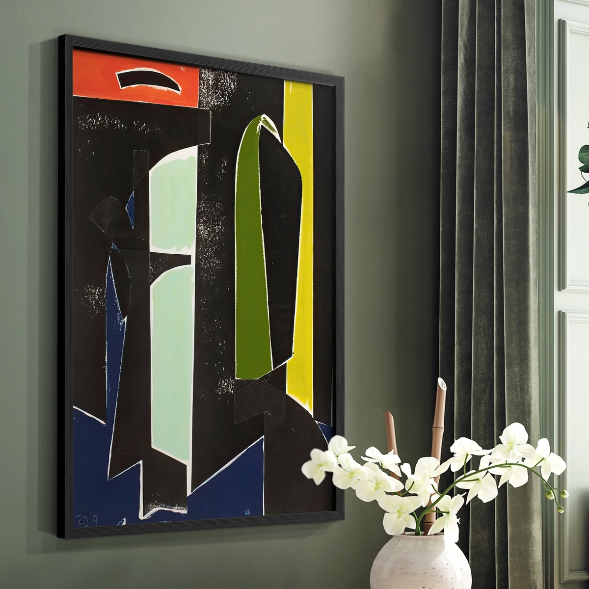 Spanish Arches Framed Print in Black Solid Wood Framed Print No Nail Hanging