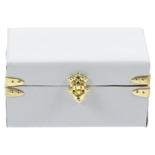 Minkissy 1Pack Decorative Suitcases Miniature Suitcase Model Wooden Rectangular For Home Decor 6.00X3.20X3.20cm