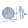 thumbnail image 2 of hengsof Suction Plates for Baby, Stay Put Divided Toddler Plates, Food Grade Silicone Baby Plates, BPA Free, Baby Feeding Supplies, Microwave & Dishwasher Safe, 2 of 3