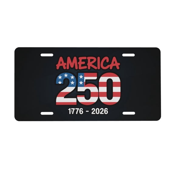 America 250 – 1776 To 2026 License Plate 6x12 Inch Thickening Aluminum Metal Decorative License Plates, Universal Fit For Trucks, Suvs, Vehicles