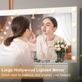 thumbnail image 2 of Tocador Hollywood con Espejo LED XL 11 Luces, 7 Cajones Cristal - Blanco Cálido 100x40x140 cm, 2 of 8
