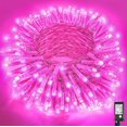 thumbnail image 1 of Cadena de luces Vivideal, 200 LED, color rosa, 20 m, resistente al agua, 8 modos, 1 of 7