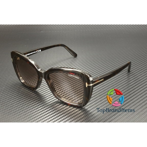 Tom Ford FT1008 52F Plastic Dark Havana Gradient Brown 55 mm Women's Sunglasses