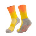thumbnail image 1 of Calcetines deportivos de algodón peinado hasta media pantorrilla para hombre, antibacterianos, calcetines para correr, paquete de 2, amarillo-naranja + blanco-azul., 1 of 1