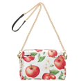 thumbnail image 2 of FORMRS Women Crossbody Purse with Chain Strap Vegan Leather Shoulder Handbag, White Apple Pattern, 2 of 7