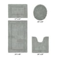 thumbnail image 2 of Better Trends Bath Rug 4 Piece Set 100% Cotton Soft Bathroom Seat Covers, Water Absorbent, Reversible, Machine Washable for Bathroom Decor Toilet Base Contour, Lid Cover Silver Lux Collection, 2 of 4