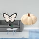 thumbnail image 2 of Reloj De Pared Acrílico Con Diseño De Mariposa Y Calabaza Y Almohada De Peluche, Juego Decorativo Para Oficina, Comedor, Habitación Infantil, Decoración De Dormitorio De Estilo Rústico., 2 of 8