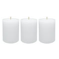 thumbnail image 5 of Mainstays Unscented White Pillar Candles 3x4 inches, 3-pack, 5 of 5