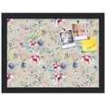 thumbnail image 2 of PinPix 16x12 Custom Cork Bulletin Board Vintage Japanese Floral Beige Poster Board Has a Fabric Style Canvas Finish, Framed in Vintage Japanese Floral Beige, by ArtToFrames (PinPix-1544), 2 of 5