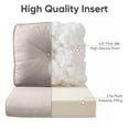thumbnail image 2 of POCASSY Patio Furniture Cushions Set of 2, 22.5"*22.5" Outdoor Cushion for Patio Furniture, Water Resistant, Fade Resistant, Deep Seat Seat and Back Cushion for Chair, Sofa, and Couch, Beige, 2 of 9