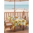 thumbnail image 2 of 60x120 Inch Outdoor Tablecloth with Umbrella Hole Zipper Rectangle Orange Sunflower Rectangular Tablecloths Outside Waterproof Bee Floral Summer Rustic Buffalo Check Patio Table Cover for Picnic, 2 of 8
