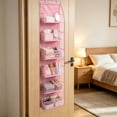 thumbnail image 6 of 6-Shelf Over The Door Hanging Pantry Organizer, Behind The Door Storage Organizer, with Clear Plastic Pockets, for Bedrooms, Closets, Bathrooms, Small Apartments, College Dorms, 6 of 8