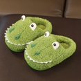 thumbnail image 2 of yocbz Big Kids Slippers Boys Girls Slippers for Toddler Kids Cute Warm Non-Slip Indoor Winter Shoes Green,Size for US 13, 2 of 9