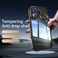 thumbnail image 5 of for iPhone 16 Plus Case Clear Slim, [Built in Lens Protector] [Non Yellowing] TPU Bumper Transparent Back Hard Shell Shockproof Thin for Men Women for iPhone 16 Plus, Blackred, 5 of 5