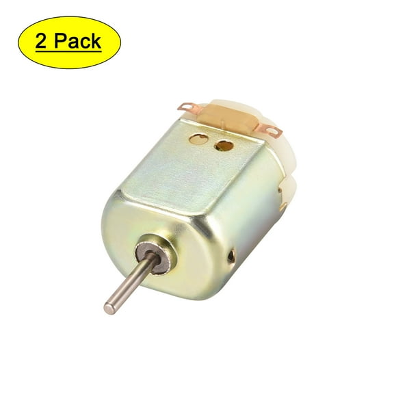 Uxcell DC Motor 4V 20000RPM 0.2A Electric Motor Round Shaft, for DIY 2 Pack