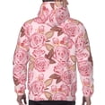 thumbnail image 7 of Lsque Rose Flowers Pattern Casual Men's Hoodie,Hooded Sweatshirt with Kangaroo Pocket,Pullover Hoodie-Small, 7 of 7