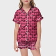thumbnail image 2 of MIASHUI Pyjama Boutonné 2 Pcs Garçon Fille Imprimé de Pâques pour Enfants, Rose Vif, 10-11 Ans, 2 of 5