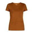 thumbnail image 2 of Time and Tru Women’s Rib Crewneck Tee with Short Sleeves, Sizes XS-XXXL, 2 of 5