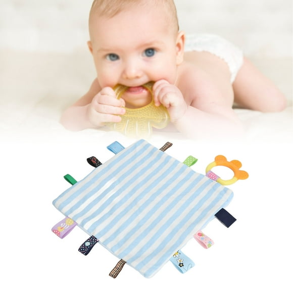 Manta sensorial con etiqueta para bebé algodón puro etiquetas sensoriales estimulantes manta de seguridad etiquetas coloridas emoción calmante para jugar para recién ANGGREK Otros