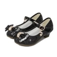 thumbnail image 3 of Zapatos de tacón alto de cuero para niñas de primavera y otoño, zapatos de lentejuelas y cristales, zapatos de baile con lazo para niñas pequeñas, 3 of 5