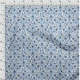 thumbnail image 4 of oneOone Georgette Viscose Medium Blue Fabric Florals Quilting Supplies Print Sewing Fabric By The Yard 42 Inch Wide, 4 of 6