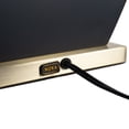 thumbnail image 3 of Pearson Table Lamp - Ebony Wood Weathered Brass White Cotton-Linen Shade, 3 of 11
