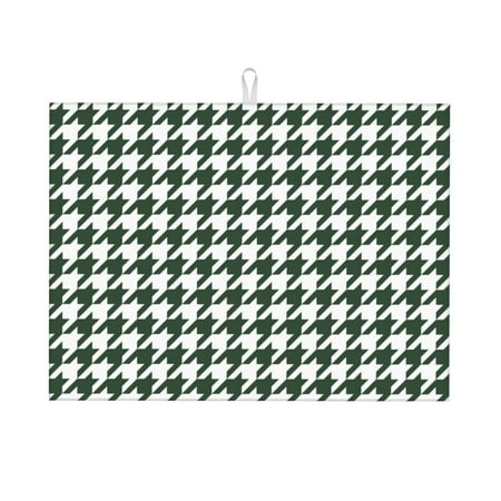 

Cauagu Dish Drying Mat 24*18 inch Absorbent Dish Drainer Kitchen Counter Dish Drying Pad for Countertops Sinks Draining Racks( Scottish Checkered)